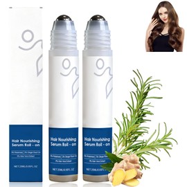 Rosemary Hair Serum Roll-On, Repara El Cabello Dañado y Suaviza El Frizz, Sérum Capilar, Hair Growth Serum, Fortalece Las Raíces Del Cabello y Promueve El Crecimiento Del Cabello (2 Piezas)