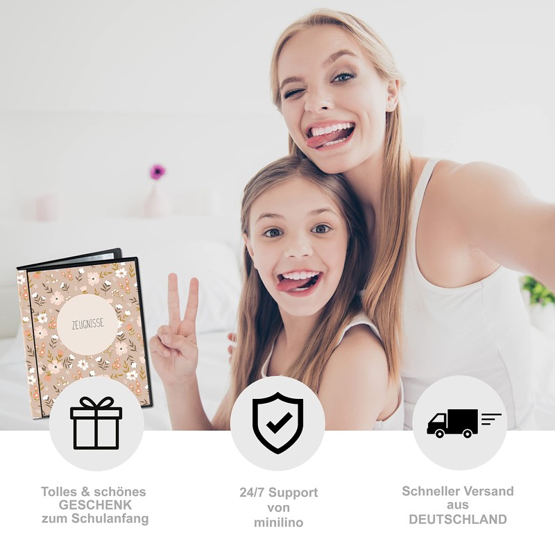 Minilino Certificate Folder, 20 A4 Premium Transparent Pockets, Protection, Storage