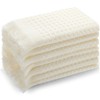 SmoothNovelty 6 Pcs Boho Bathroom Hand Towels Set Beige Waffle