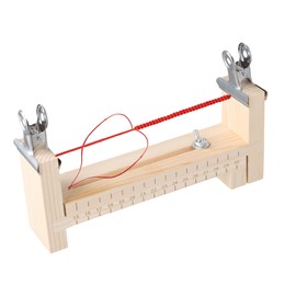 vesaneae Wooden Bracelet Jig Maker, 15-32cm Adjustable Length Paracord Jig Bracelet Maker with Scale and 2 Clamps, Weaving DIY Craft Tool for Teen Adult DIY Craft Hand Braiding Bracelets Weaving