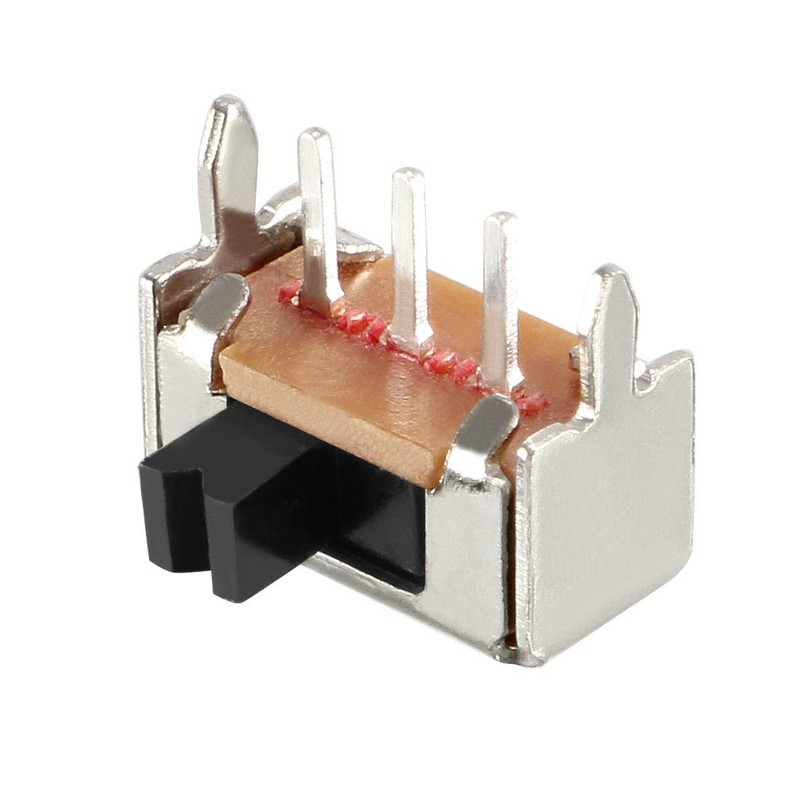 uxcell 20Pcs 2mm Horizontal Slide Switch SPDT 1P2T 3 Terminals