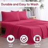 LONAVA King Sheet Set 4 Pieces,Magenta Red Ultra Soft &