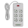 Power Strip 6 Outlets 4 USB 2 Type C Ports
