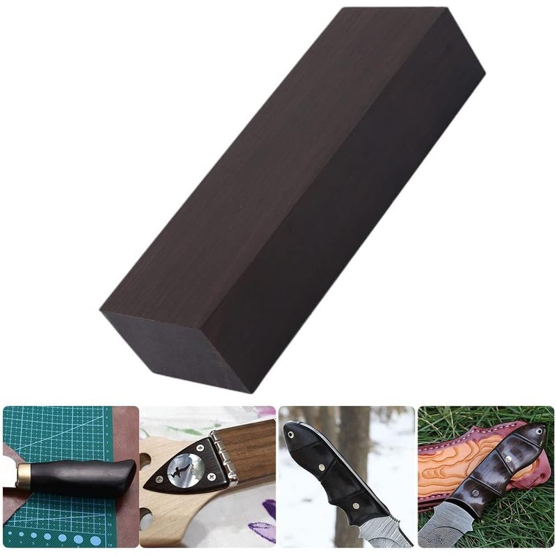 Ebony Wood Blank 12 x 4 x 2.5 cm Black
