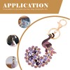 COHEALI Car Decor Car Decor ation Peacock- Shaped Keychain Coloured