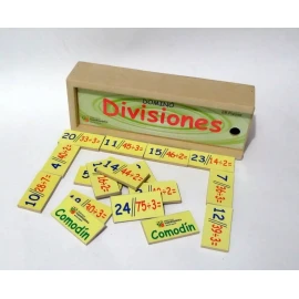 Domino Dominó Divisiones De Madera Matemático, Educativo, Didáctico