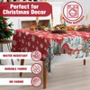 Rectangle Christmas Tablecloth 60x120 Inch, Farmhouse Red Snowman Snowflake Christmas
