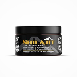 Shilajit Resin 60g Gold Standard Shilajit - 100% Pure Himalayan Shilajit with Fulvic Acid and 85+ Minerals, Natural Energy Boost & Immune Support for Men & Women (Twin Pack 2x30g)