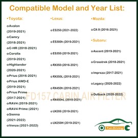 FUN-DRIVING 2 Pack FD157 Cabin Air Filter for AVALON/CAMRY/COROLLA/PRIUS/PRIUS PRIME/RAV4,ES350/RX350/RX350L/RX450H/RX450HL,CX-9