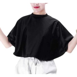 Women Makeup Apron Hair Salon Cape Barber Bibs Hair Cutting Apron-Black