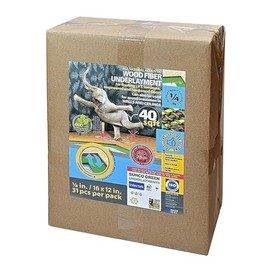Wood Fiber Flooring Underlayment, 6mm (1/4 Inch) Thickness - 40 Sq Ft, Natural Soundproofing Insulation, for Laminate, Vinyl, LVT, LVP, or Hardwood