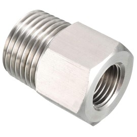 TA-VIGOR 1Pc Reducer Hex Bushing, 1/2 G Male to 1/4 G Female Stainless Steel Reducing Pipe Fitting Adapter for Water Oil Air Pressure Gauge, Pipe Connecting Conversion