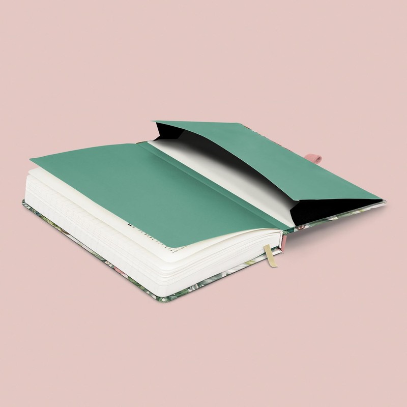 NOTIQUE Notebook Lined with Elastic Band, 13 x 21 cm,