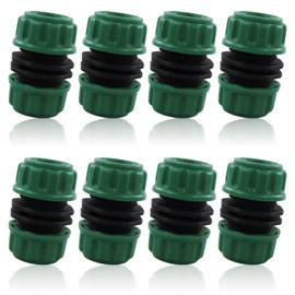 8 PCS Hose Pipe Quick Connector, 1/2 Inch Hose Repair Connector Extender Plastic Hose End Connector for Garden(Green)