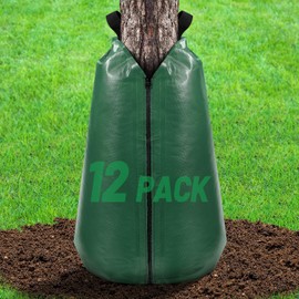 12pcs Durable PVC Tree Watering Bags Slow Release 7-8 Hours - 20 Gallons Automatic Drip Irrigation Bags for Newly Planted or Transplanted Trees