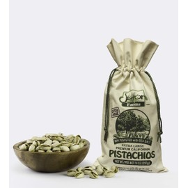 Setton Farms Premium California Pistachios Dry Roasted with Sea Salt Burlap Large Gift Bag| 14 Ounce