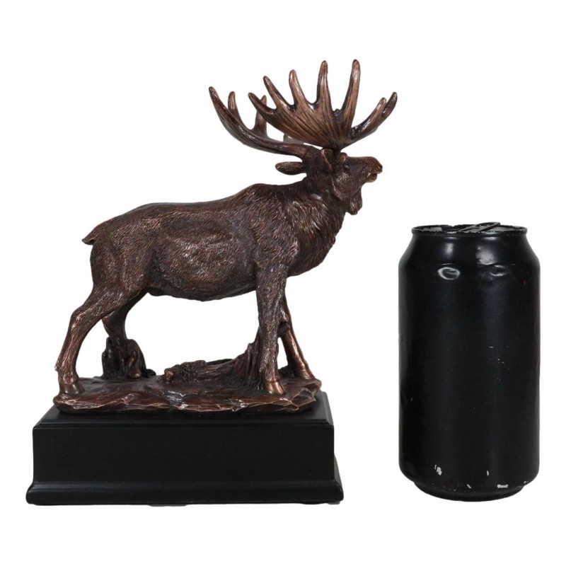 The Emperor Wild Elk Bull Moose Statue Bronze Electroplated Figurine
