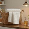 Artoid Mode Beige 3D Geometric Design Jacquard Hand Towels for