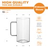 LUXU Drinking Glasses 13 oz With Handle,Set of 4 Thin