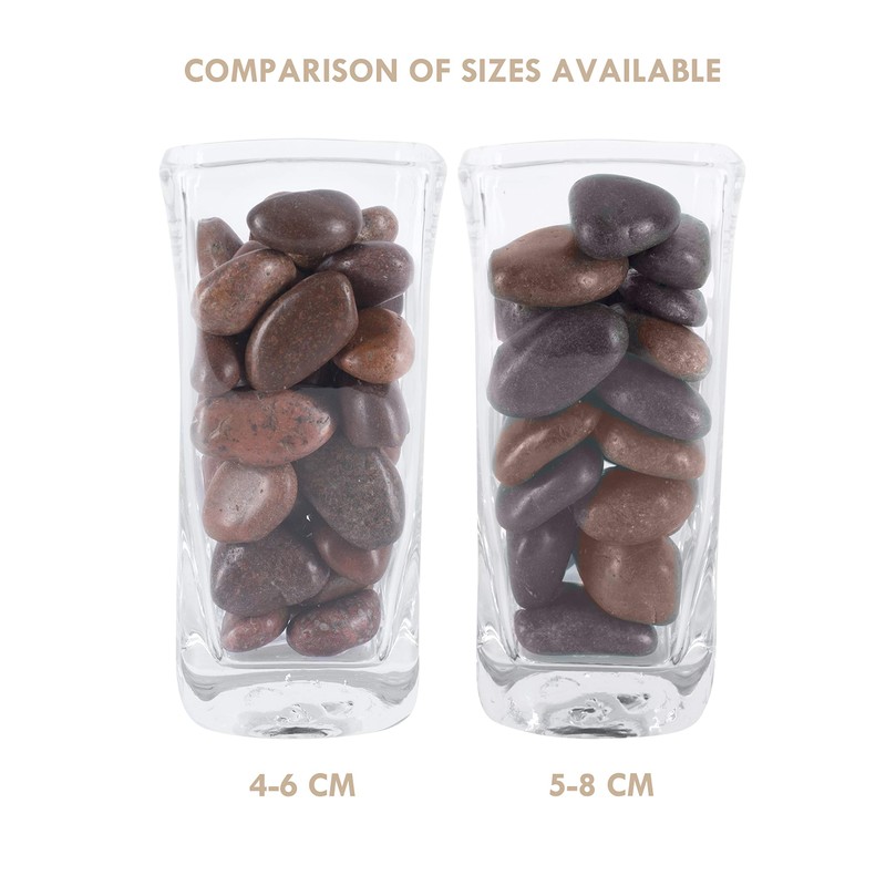 5 lbs Approx. 25 River Rocks Pebbles for Plants Natural