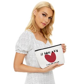 4PCs Teacher Makeup Bag, Teacher Appreciation Gifts, Teachers Gifts Thank You Gifts, It Takes a Big Heart to Shape Little Minds Cosmetic Bag, Teachers Birthday Graduation Gifts for Women Coworker