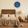 White Anchor Wall Clock Battery Operated Nautical Vintage Wood Blue