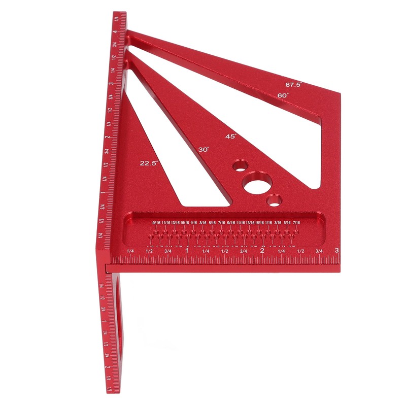 Woodworking Ruler Multifunctional Angle Measuring Ruler Aluminum Alloy Square Tool