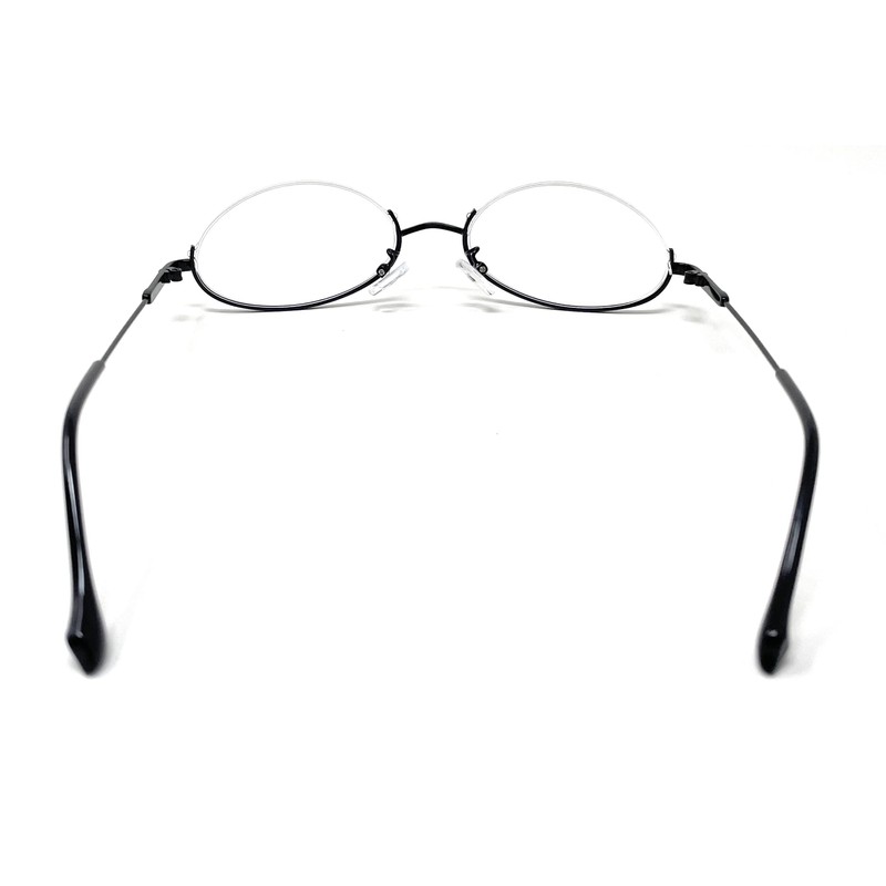 TOKYO GOODS MARKET Round Underrim Date Glasses, Bottom Frame, Fashion