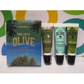 ~ KORRES ~ KORRES ~ PURE GREEK OLIVE LIP OIL TRIO ~ 0.34 OZ X 3 PIECES