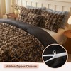 LIFEREVO Cheetah Print Soft Faux Rabbit Fur Duvet Cover Set