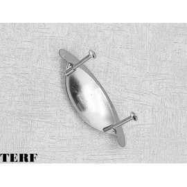 TERF® Traditional Brushed Nickel Cabinet Pull Handle 64mm Semi Circle Handle Pull Knob Including Fixing Screw for Use Window Drawer Cupboard Cabinet Wardrobe Door Gate - Pack of 1