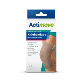Actimove EVERYDAY SUPPORTS Knee Support with Closed Patella - Firm Compression Robust - Helix Design - For Overload and Chronic Knee Pain - Beige, Large