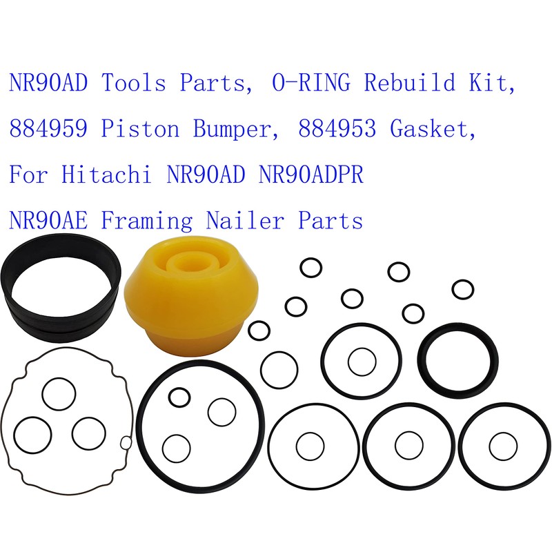 NR90AD Tools Parts, O-RING Rebuild Kit, 884959 Piston Bumper, 884953