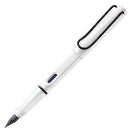 LAMY L19WTB-EF Fountain Pen, Extra-Fine Point, Safari White Black Clip, Exclusively