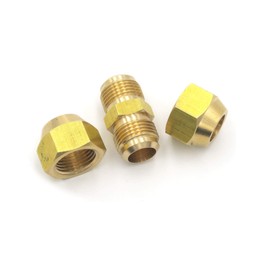 Air Conditioning Copper Pipe Extension for Joint Double Connectors Intermediate Connection Instant Connection No Welding Copper Pipe Diameter 6-19mm Flare Nut 15.58mm