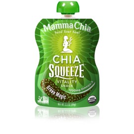 Mamma Chia Squeeze Vitality Snack, Green Magic, 3.5 Ounce (Pack of 8)