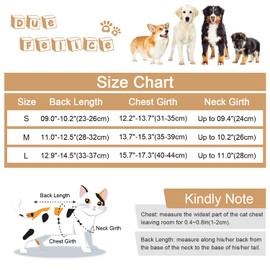 Due Felice Cat Surgery Recovery Suit Cats Surgical Onesie After Surgery Female Male Cat Post Spay Neuter Bodysuit Anti-Licking Wounds Cat Cone Alternative Leopard Print/S