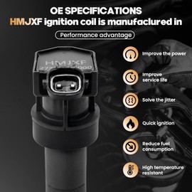 HMJXF Ignition Coil UF-611 (Set of 1) Compatible with Hyundai Santa Fe 2010-2012 Tucson 2010-2015 Kia Optima 2008-2015 Sportage 2011-2016 2.4L 4.6L 5.0L
