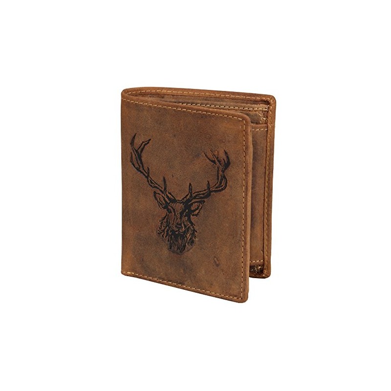 Greenburry Vintage Royal Stag Geldbörse mit Hirsch Prägung braun