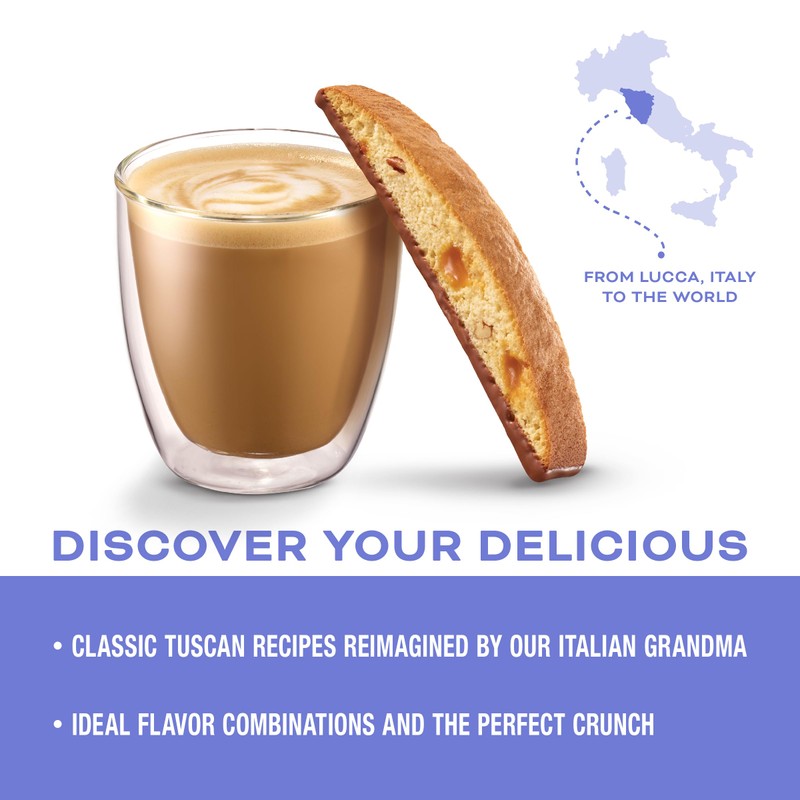 Nonni's Turtle Pecan Biscotti Italian Cookies - Caramel Pecan Cookies