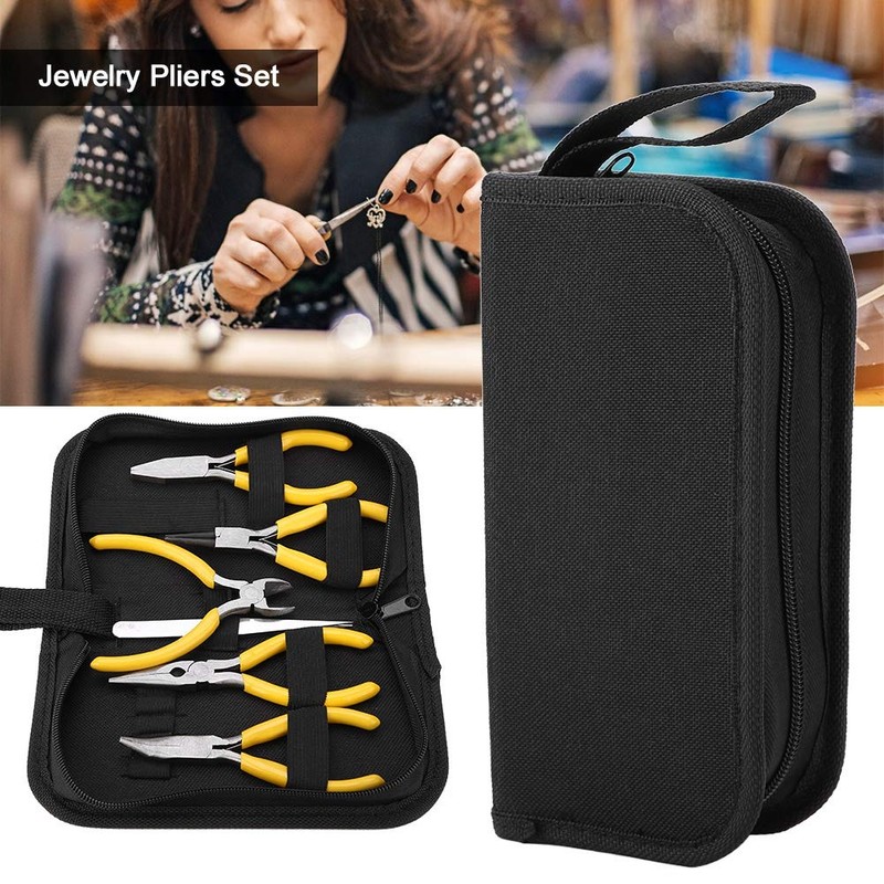 Jewellery Making Pliers Kit, Steel Tool Set for Wire Work