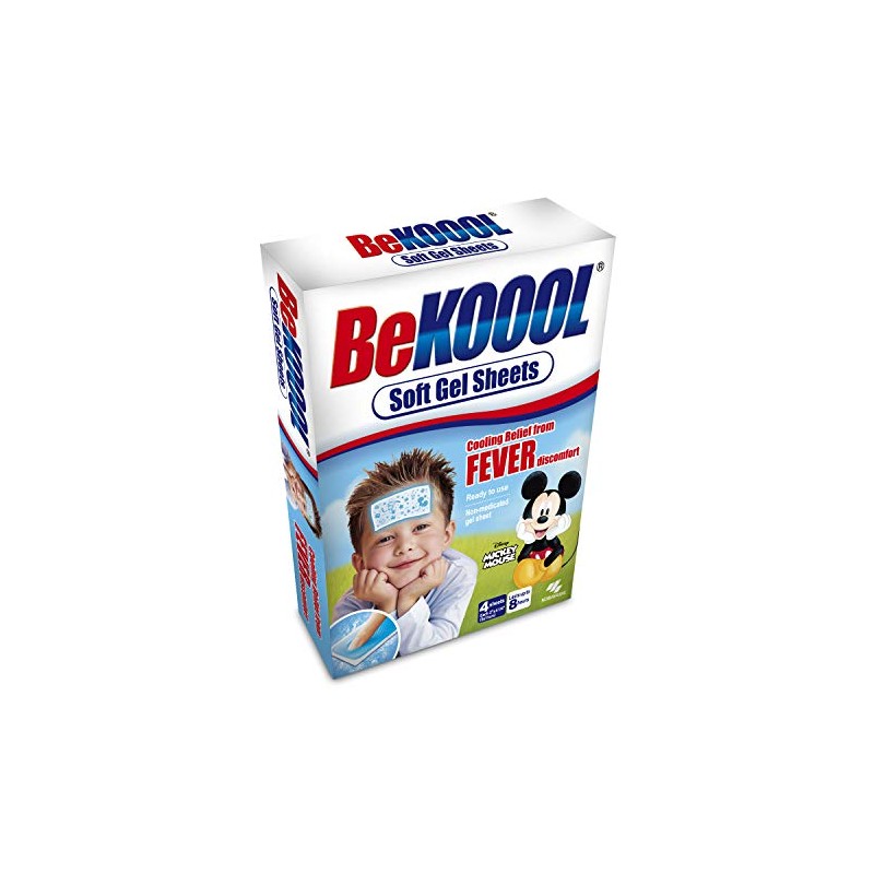 Be Koool Fever Soft Gel Sheets For Kids, Immediate Cooling