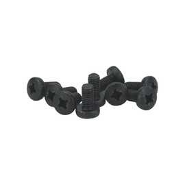 M5 (5mm x 10mm) Pozi Pan Head Machine Screws - Black Plated Steel (Pack of 20)