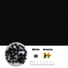 Tinyouth 1000 Pieces Black Puzzle for Adults, 42 cm x 29.7 cm x 2 mm Mini Cardboard Puzzle, Family Puzzle, Relieves Stress, Difficult Puzzle, Frame Puzzle for Children, Adults
