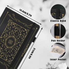 TIEFOSSI Bullet Dotted Notebook, 160gsm Thick Paper, Hardcover Dot Grid Journals for Women and Men, 192 Pages, for Travel, School and Office