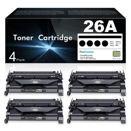 SANAIF 26A Toner Cartridge Black 4-Pack Replacement for HP 26A CF226A Toner Cartridge Works with Laser Pro MFP M426m M426dw M426fdn M426fdw M427dw Series Printer (with Chip)