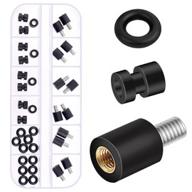 Hilitchi 36Pcs M3 Anti-Vibration Standoff Fixed Screws Flight Controller Shock Mount Screw Rubber Studs Shock Absorber Rubber Isolator Mounts Rubber Damper Balls Rubber Washer Rings