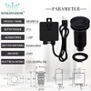 Garbage Disposal SinkTop Air Switch Kit with Long Button,Brass Made