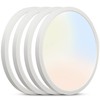 SunRider 4-Pack LED Flush Mount Ceiling Lights, Dimmable 5CCT Selectable