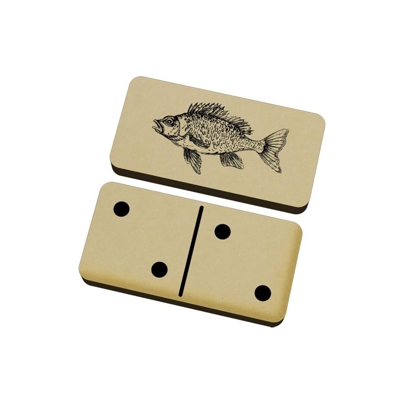 Azeeda 'Vintage Fish Side View' Domino Set & Box (DM00049396)